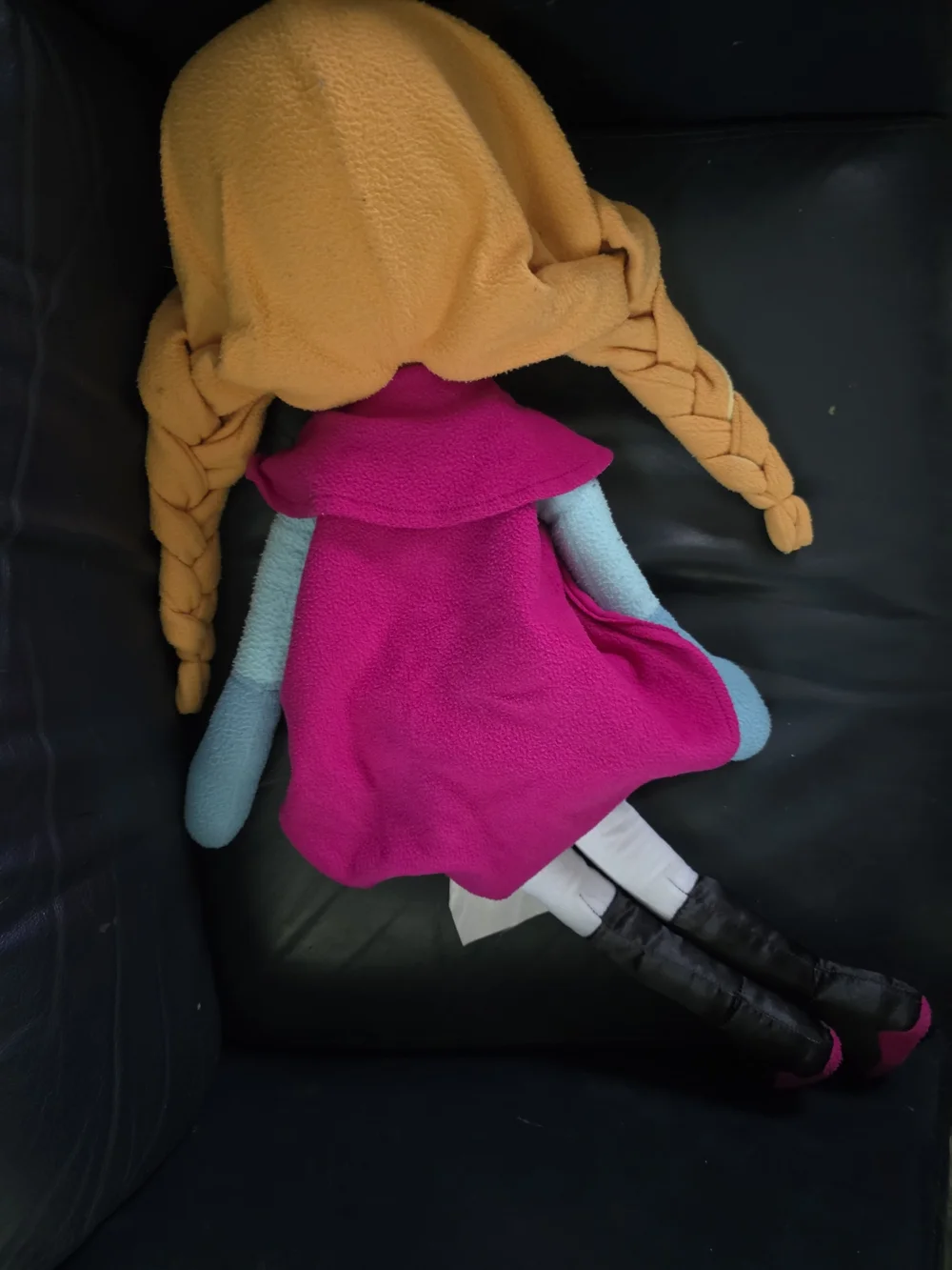 Disney Anna 17 Inch Plush Doll in Pink Cape & Blue Dress